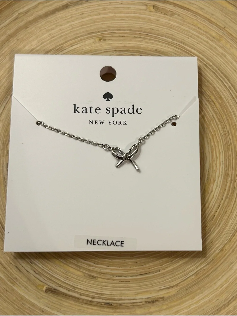 kate spade Silver Bow Knot Pendant Necklace